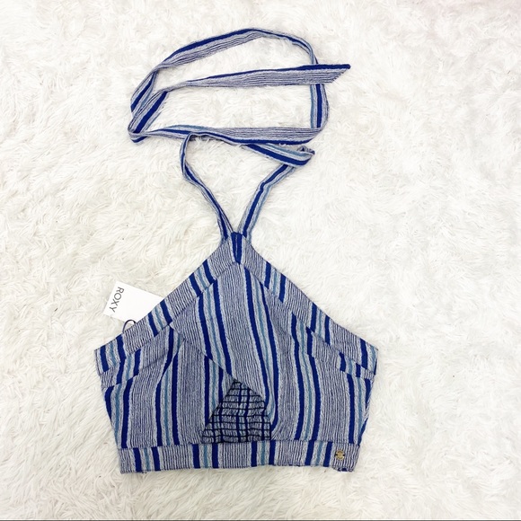 NWT-Roxy Dark Blue Halter M - Picture 2 of 6